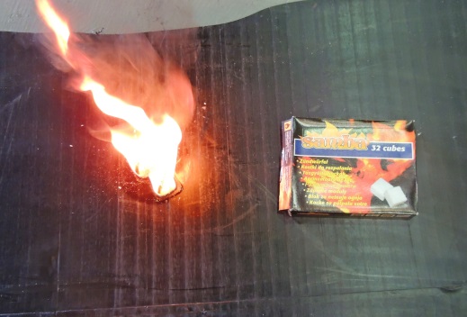 Fire Test using Burning Kerosene Block