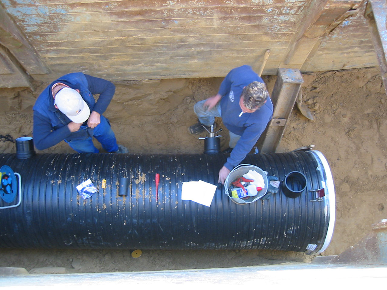 On-site installation of the house connection