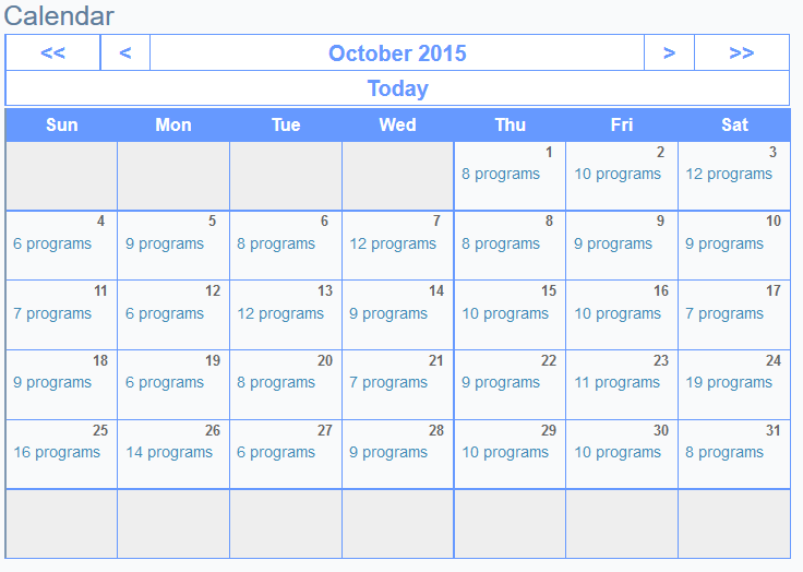 Pontis - monthly overview