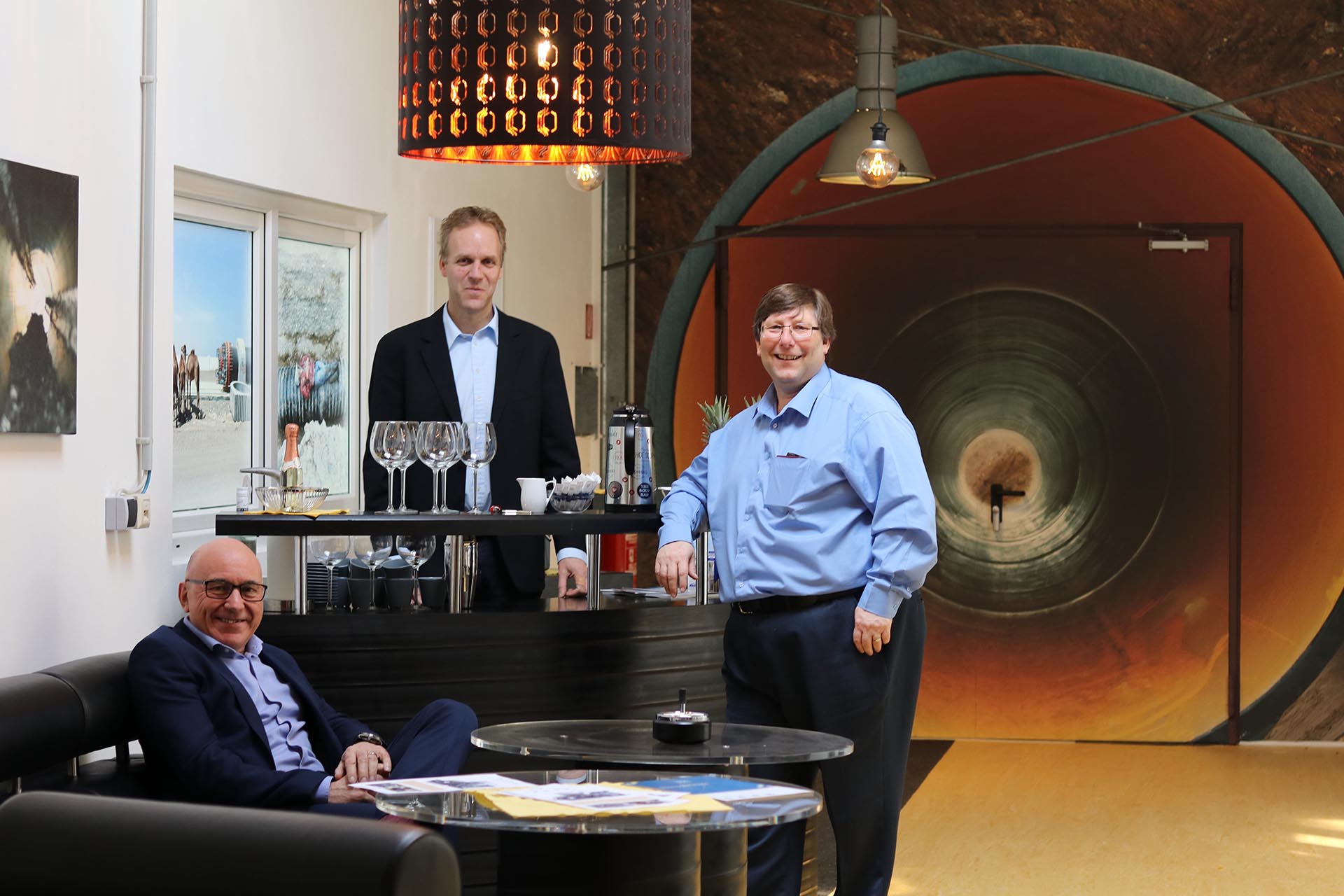 Open House at Krah. From left to right: Glen Sabin, Sven Jürgens and Jason Shingleton