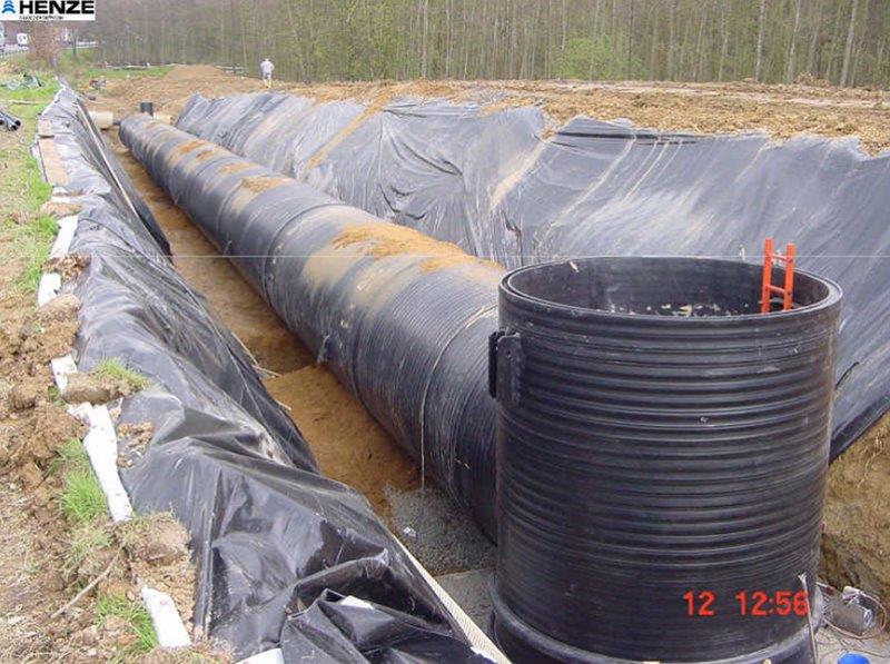 Storm water retention - Retention pipes onsoil