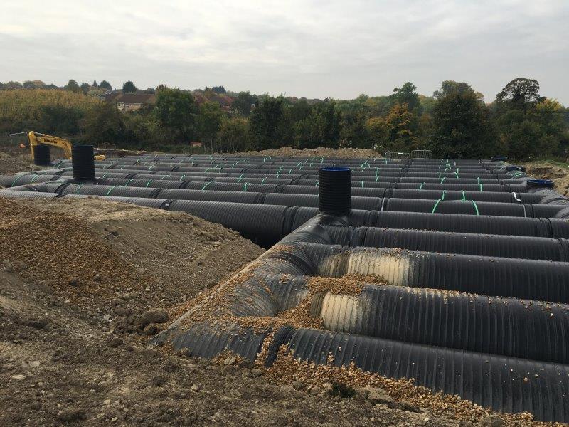 Construction site in Bedforshire, England