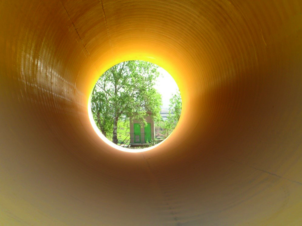 PE pipe inside
