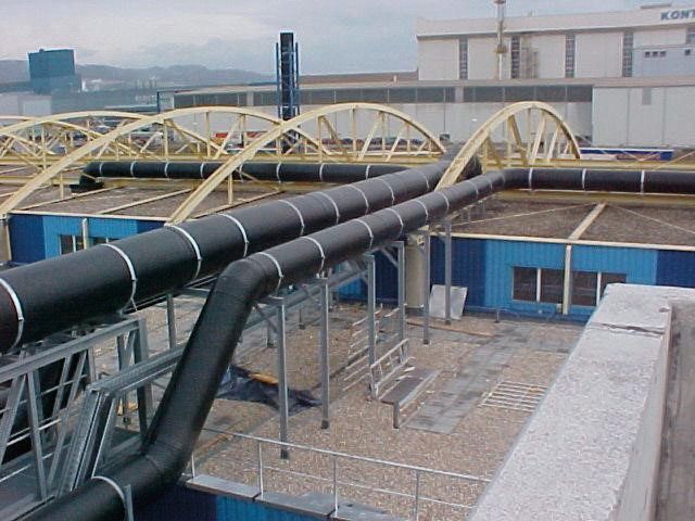 Roof installation of Krah pipe ventilation, PE 100, DN/ID 800 - 1400 mm