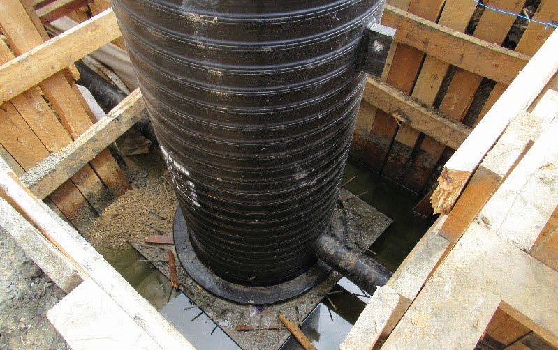 Krah sewage manhole installation