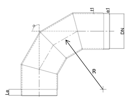 Pic 5: Sketch of segmented bend 90° with increase wall thickness