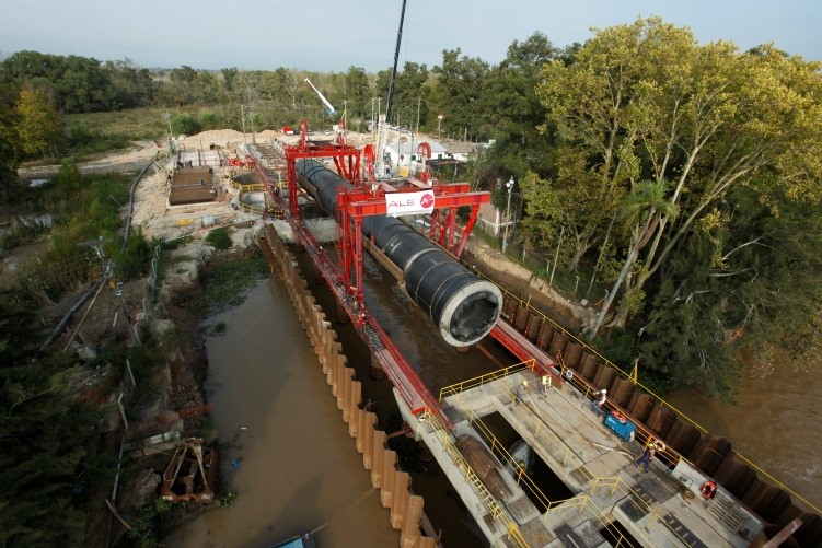 42m pipe line before sinking procedure