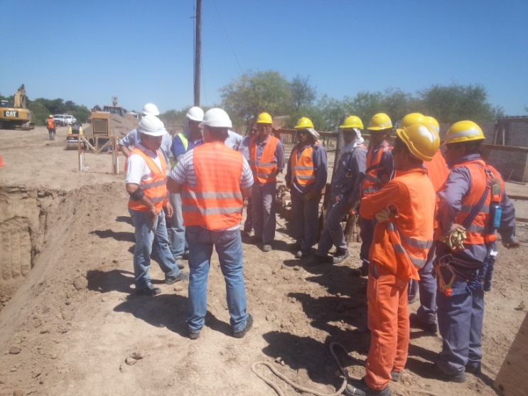 Training of employees and monitoring the construction site