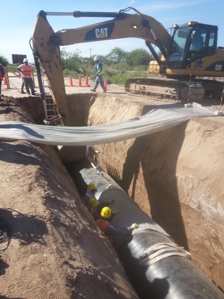 Construction site of the new sewage system